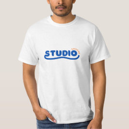 Moon Studio Logo Typografie Art T-Shirt