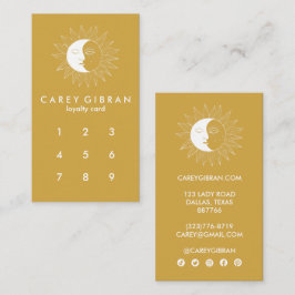 Moon & Sun Chic Elegante Line Zeichnend CUSTOM Gol Treuekarte