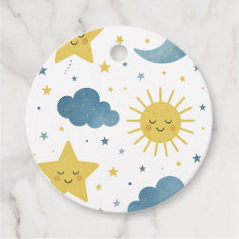 Moon, Sun & Stars Celestial Baby Shower Geschenkanhänger
