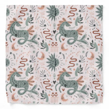 Moon Sun und Tiere Niedlich Pastellrosa und Grün