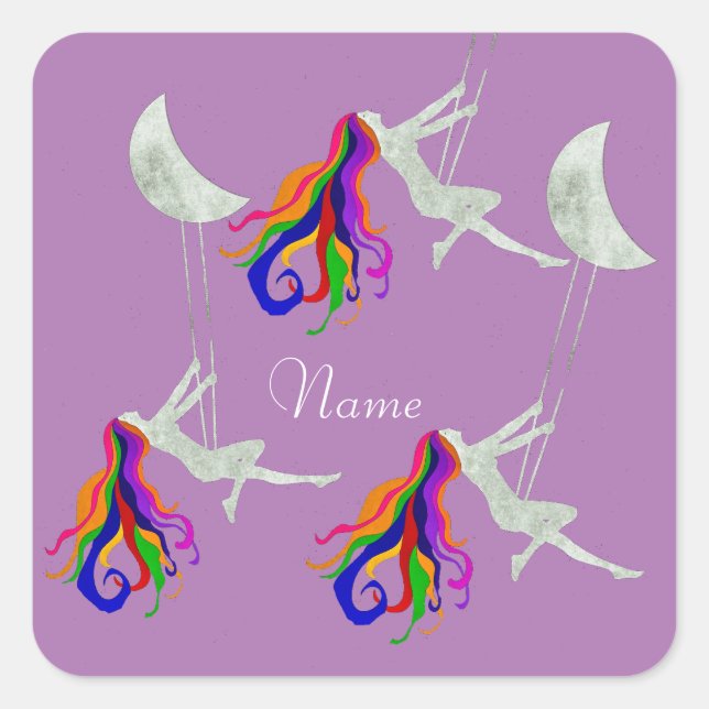 Moon Swingredhead Thunder_Cove Quadratischer Aufkleber (Vorderseite)