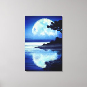 Moon Tales Canvas Print Mirror Painting Leinwanddruck