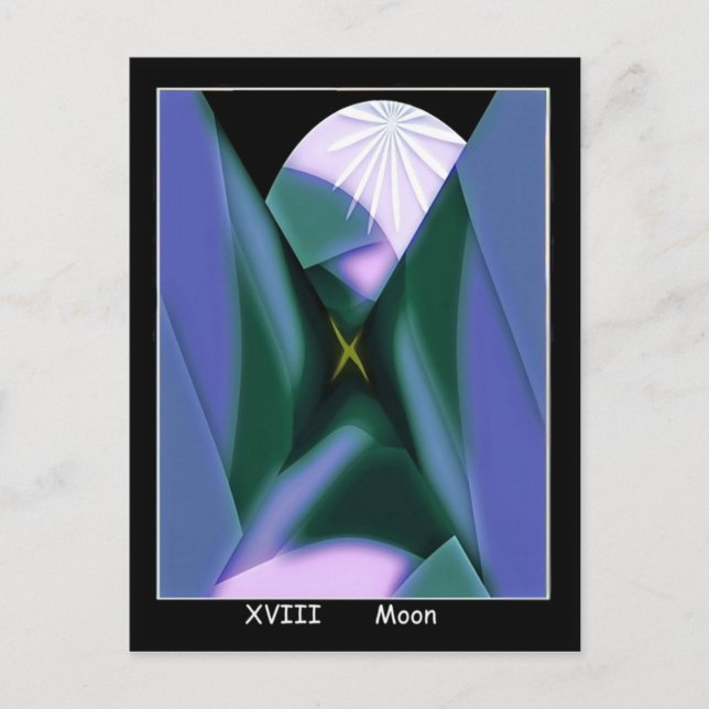 Moon Tarot Card Postkarte (Vorderseite)