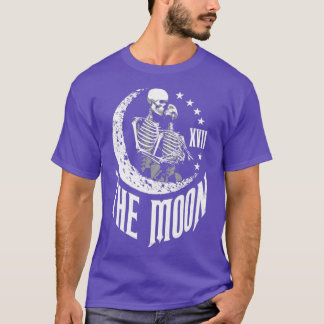 Moon Tarot Card Skeleton Couple Vintag Gothic Ast T-Shirt