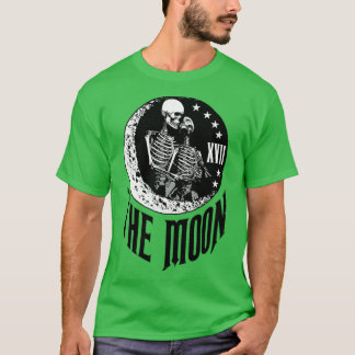 Moon Tarot Card Skeleton Couple Vintag Gothic Ast T-Shirt
