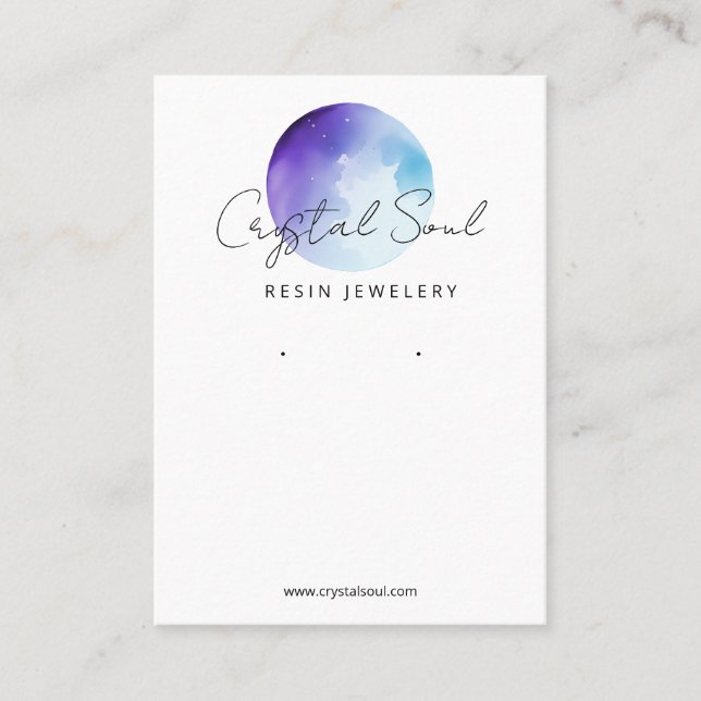 Moon Themed Oring Cards Visitenkarte (Vorderseite)