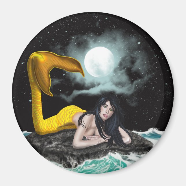 Moon Tide Mermaid Magnete (Vorne)