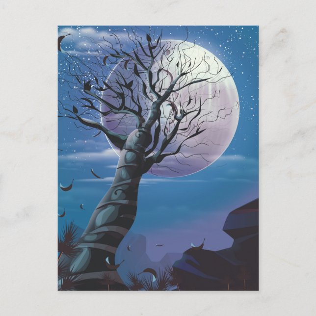 Moon Tree Postkarte (Vorderseite)