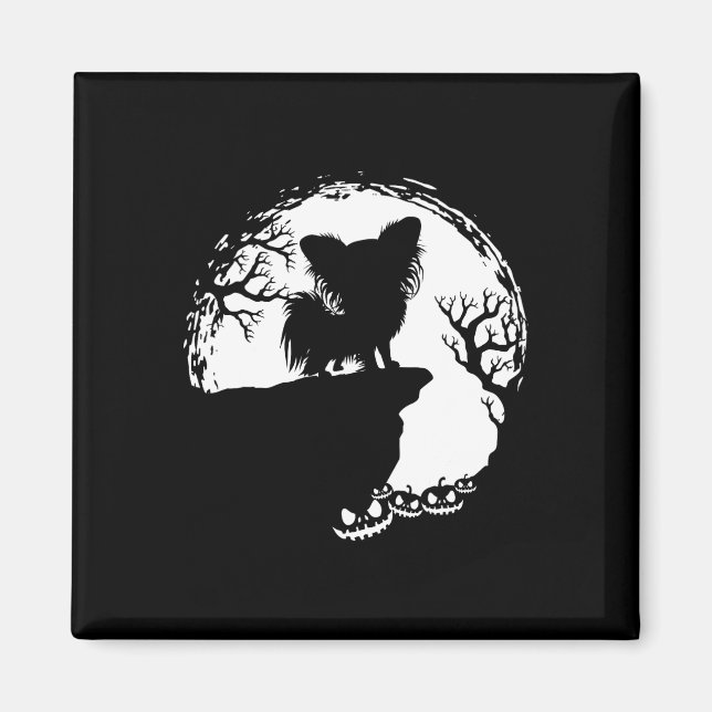 Moon Tree Pumpkin Mountain Unglaublich Papillion D Magnet (Vorne)