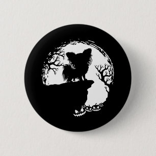 Moon Tree Pumpkin Mountain Unglaubliche Papillion Button
