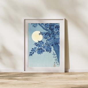 Moon Tree Vintage Mauer Poster