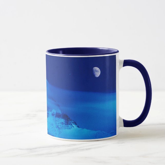 Moon über dem Mt. Everest Tibet, China Tasse (Rechts)