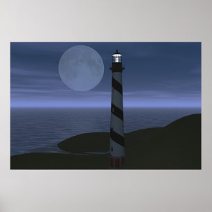 Moon über meinen Hatteras Poster
