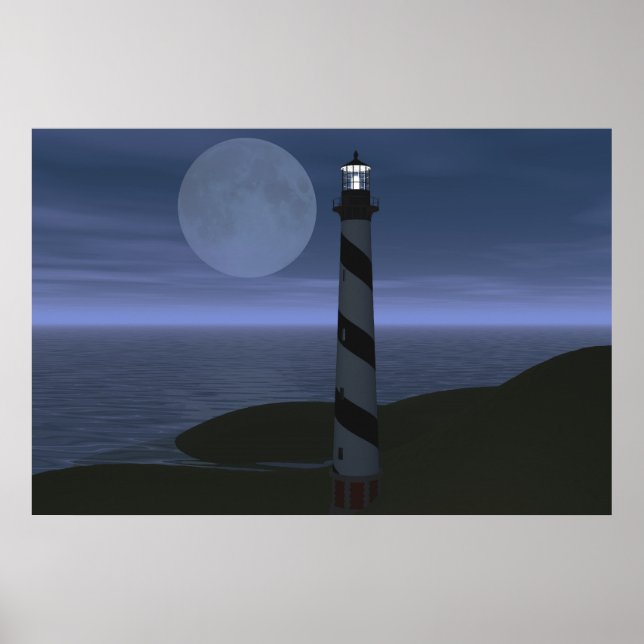 Moon über meinen Hatteras Poster (Vorne)