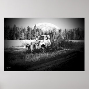 Moon über Rost Poster