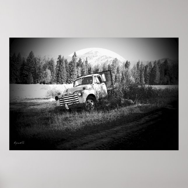 Moon über Rost Poster (Vorne)