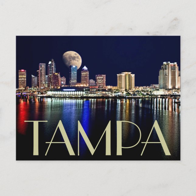 MOON ÜBER TAMPA BAY ! POSTKARTE (Vorderseite)