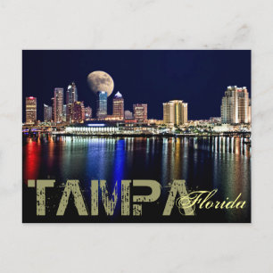 MOON ÜBER TAMPA BAY ! POSTKARTE
