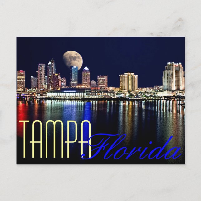 MOON ÜBER TAMPA BAY ! POSTKARTE (Vorderseite)