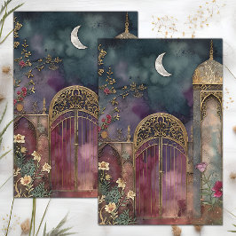 MOON UND CASTLE DECOUPAGE TISSUPAPIER SEIDENPAPIER