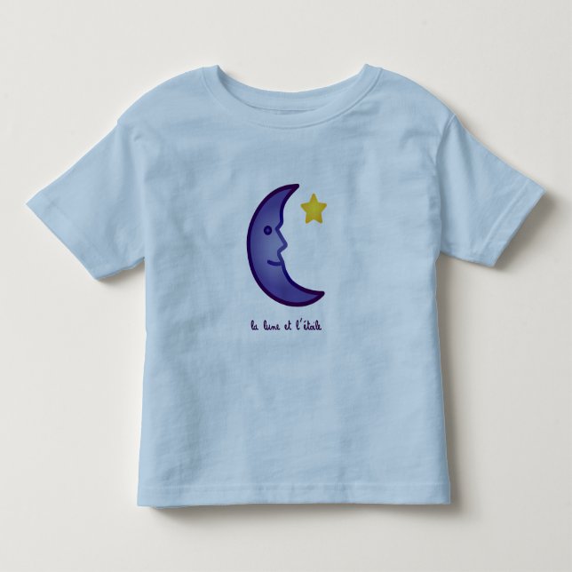 Moon und Star Toddler T - Shirt (Vorderseite)