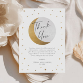 Moon und Sterne Babydusche Dankeskarte