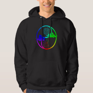 Moon und Sun Om Tree of Life Buddhist Mandala Yin Hoodie