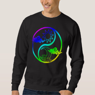 Moon und Sun Om Tree of Life Buddhist Mandala Yin Sweatshirt