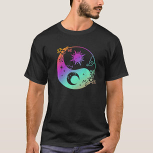 Moon und Sun Om Tree of Life Buddhist Mandala Yin T-Shirt