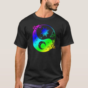 Moon und Sun Om Tree of Life Buddhist Mandala Yin T-Shirt