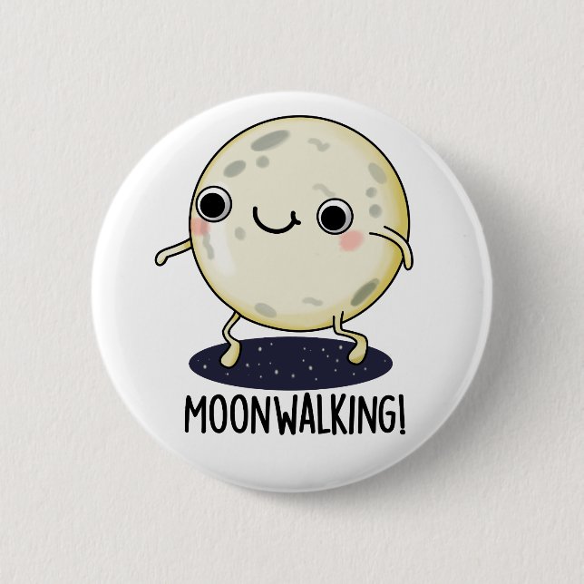 Moon Walking Funny Dance Pub Button (Vorderseite)