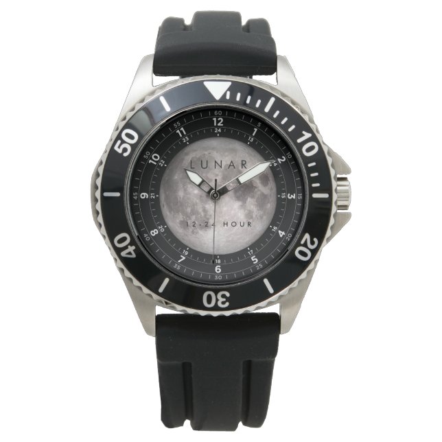 Moon Watch 24 Stunden Armbanduhr (Vorderseite)
