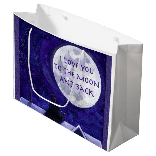 Moon Watch Große Geschenktüte (Vorderseite Schrägansicht)