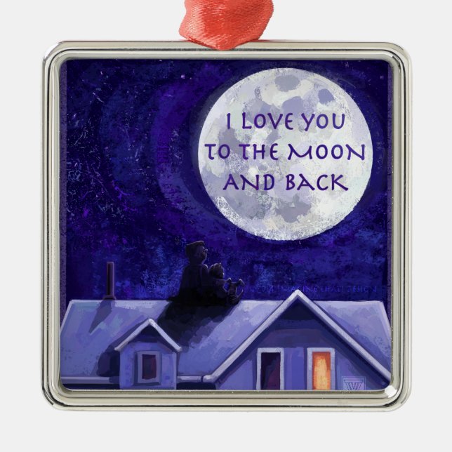 Moon Watch Silbernes Ornament (Vorne)