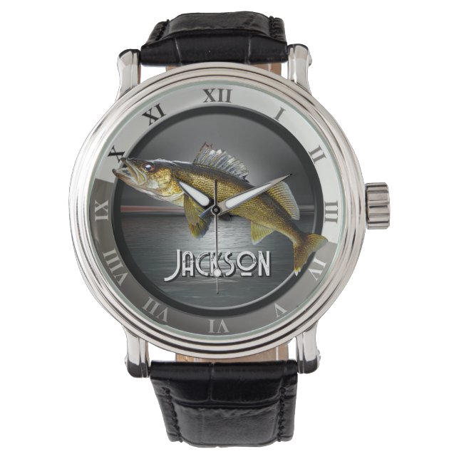 Moon Water & Walleye Pike Armbanduhr (Vorderseite)