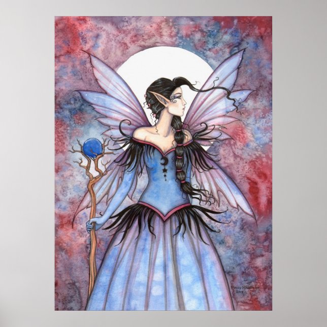 Moon Winter Mystical Fairy Fantasy Art Poster (Vorne)