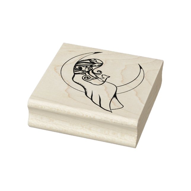 Moon Witch MoonChild Pagan Wicca Kunst, Dichtung u Gummistempel (Stempel)
