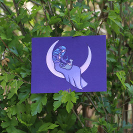 Moon Witch MoonChild Pagan Wicca Kunst, Dichtung u Postkarte