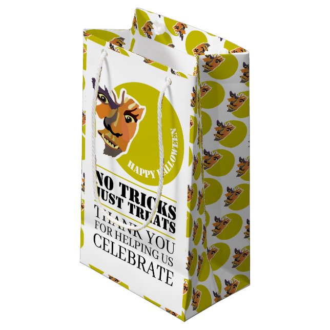 Moon Wolf, Halloween-Party Kleine Geschenktüte (Vorderseite Schrägansicht)