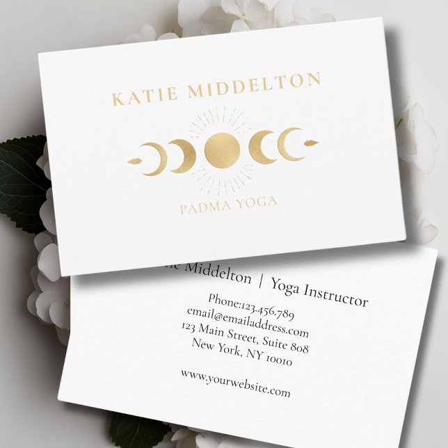 Moon Yoga  Reiki Wellness Visitenkarte (Moon Yoga Reiki Wellness Business Card)
