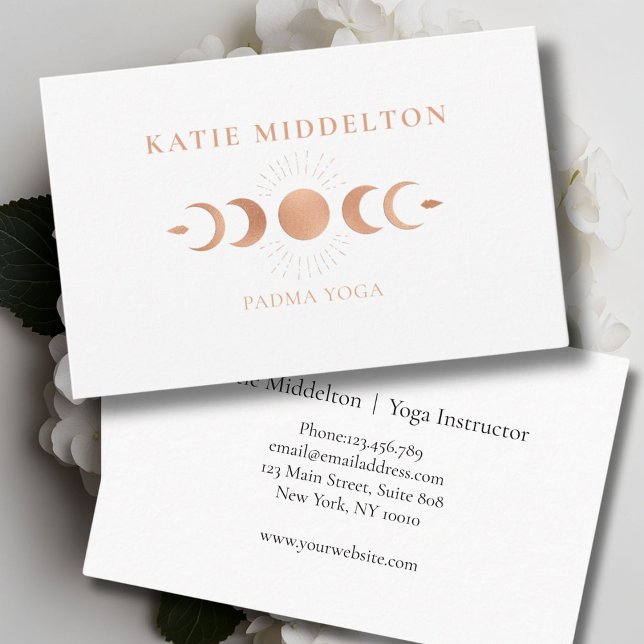 Moon Yoga  Reiki Wellness Visitenkarte (Moon Yoga Reiki Wellness Business Card)