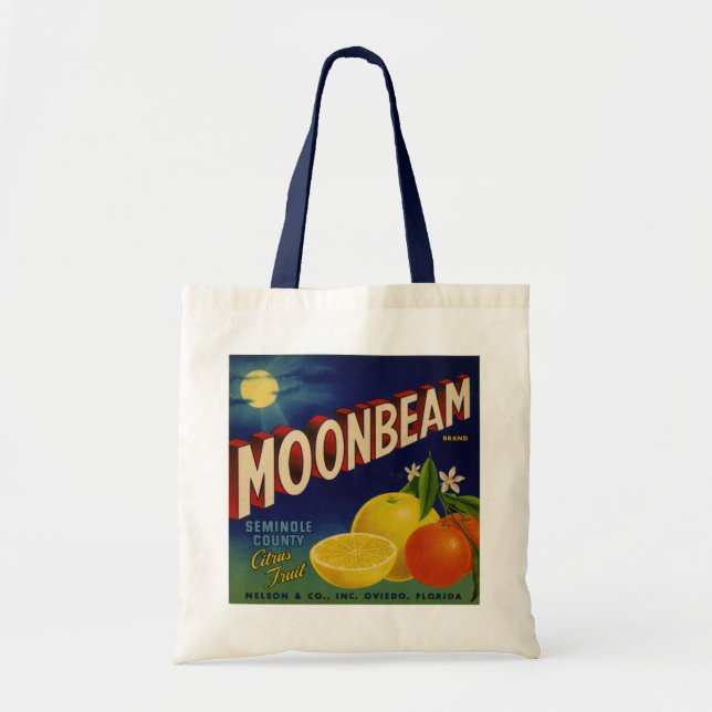 Moonbeam Brand | Vintages Zitruszeichen Tragetasche (Vorne)