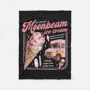 Moonbeam-Eiscreme-Wagen Vintage Retro Fleecedecke