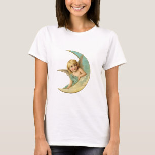 Moonbeam - Engel und Mond-Collage T-Shirt