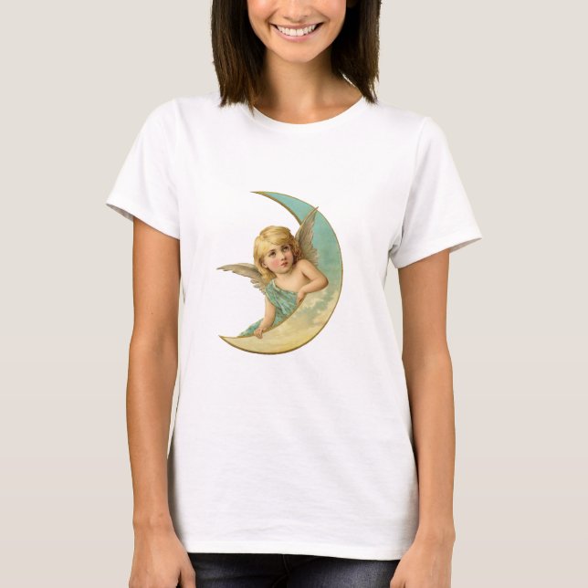 Moonbeam - Engel und Mond-Collage T-Shirt (Vorderseite)