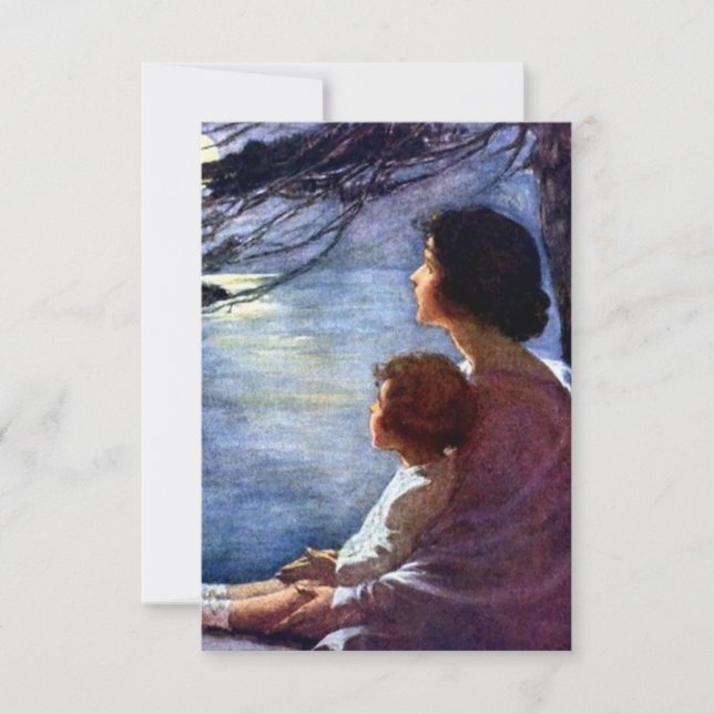 "Moonbeam" von Jessie Willcox Smith Dankeskarte (Vorderseite)