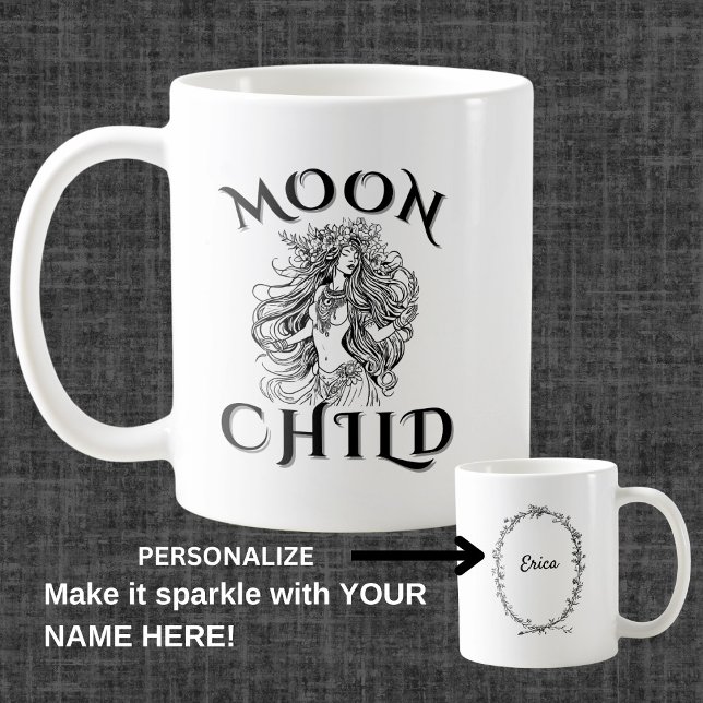 MoonChild Floral Divine Feminine Kaffeetasse (Von Creator hochgeladen)