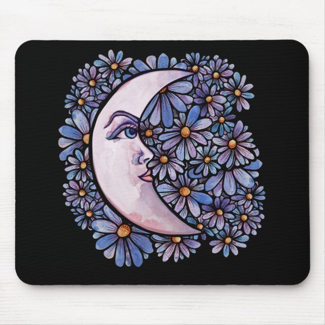 MoonChild Moon Goddess Art Moon Kind Lila Mousepad (Vorne)