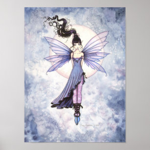 Moondance Fairy Fantasy Wasserfarbene Kunst, Dicht Poster