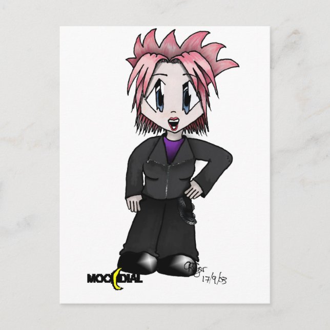 Moondial Rebel Tattoo Postkarte (Vorderseite)